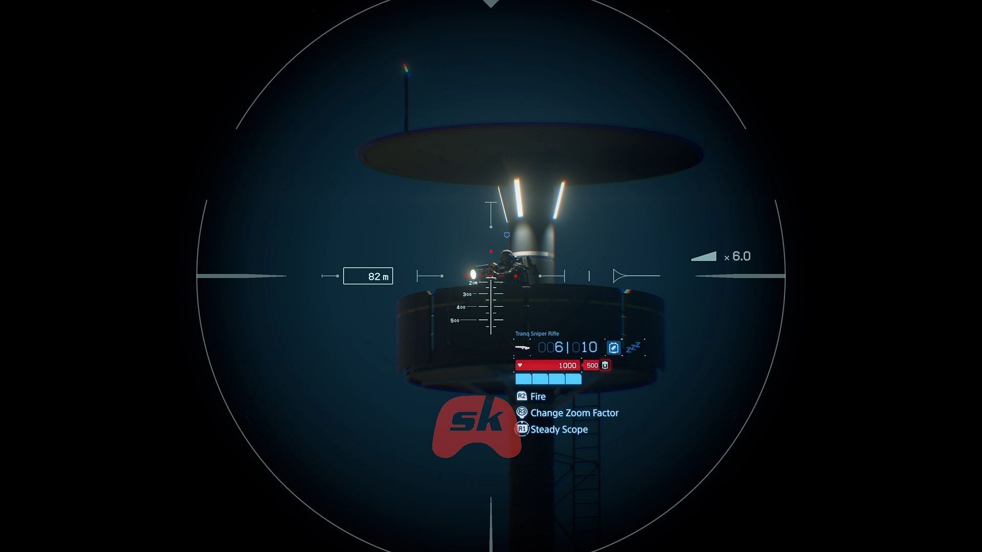 Using the Tranq Sniper Rifle (Image via Sportskeeda Gaming || Sony Interactive Entertainment)